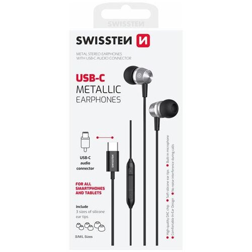 Swissten slu&scaron;alice BT, mikrofon, Lightning, In-ear, metalne, crne DYNAMIC YS500 Cijene