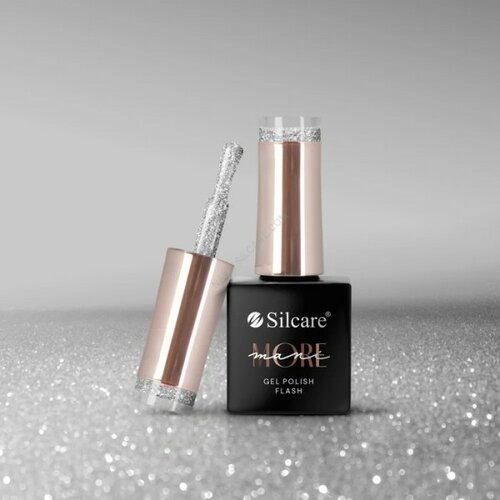 Silcare manimore gel polish flash silver trajni gel lak za nokte uv i led Slike