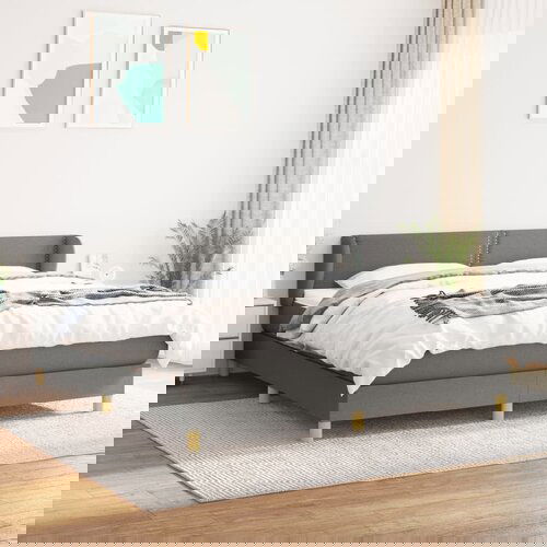 The Living Store Box spring postelja z vzmetnico temno siva 180x200 cm blago - Box Spring Postelja, (21516073) Slike