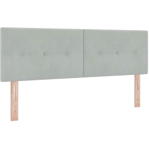  s box springom madracem i LED-om Svjetlosiva Bar&amp;scaron;un - Svjetlosiva 140 x 190 cm Pro&amp;scaron;iveno gumbima Slike