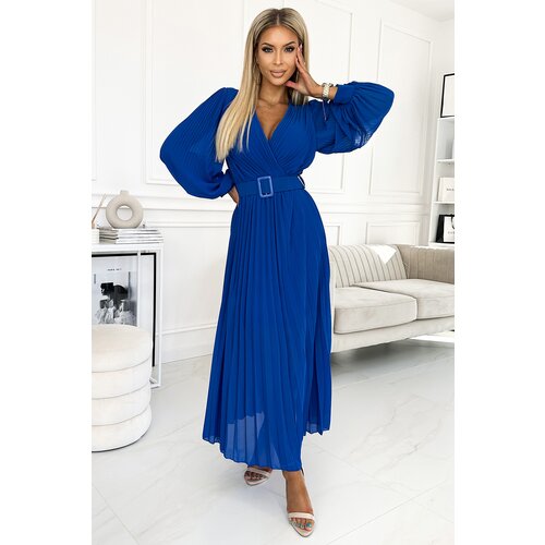 numoco basic Numoco pleated dress with belt and neckline Cijene