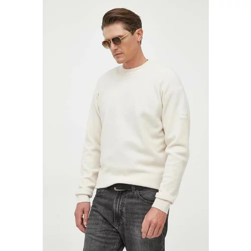 Calvin Klein Pulover s dodatkom vune za muškarce, boja: bež