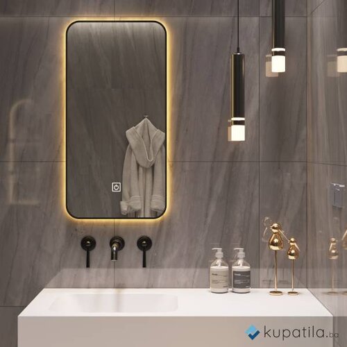  Ogledalo LED 400x800mm crni ram Nidda Eckle Slike