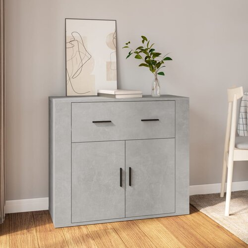  Komoda siva boja betona 80 x 33 x 70 cm od konstruiranog drva Cijene