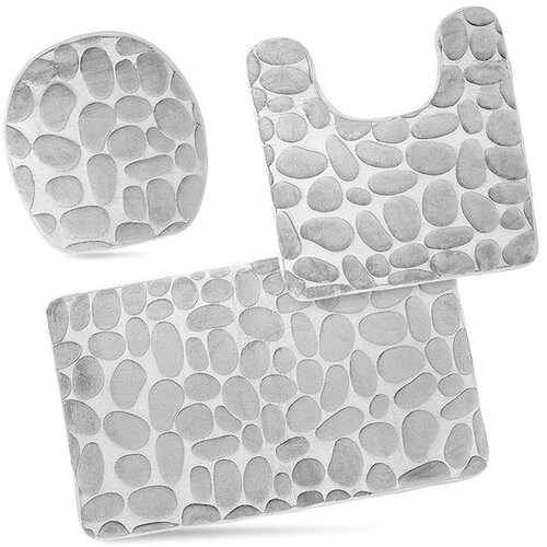  Set od tri univerzalna kupaonska tepiha grey stones Cijene