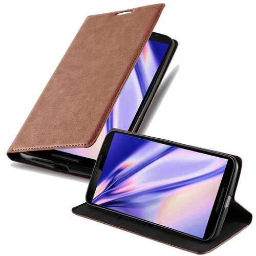 Cadorabo Ohi&scaron;je, združljivo z Motorola Google NEXUS 6 v kapučino rjava - Za&scaron;čitni ovitek z magnetnim zapiranjem, stoječo funkcijo in režo za kartice, (20550022) Cene