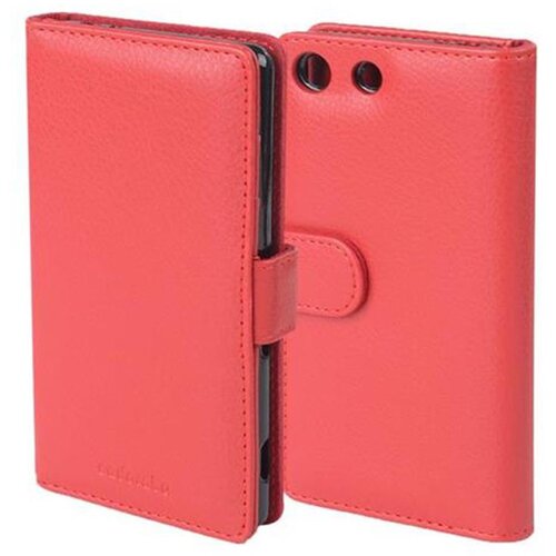 Cadorabo Ohi&scaron;je, združljivo z Sony Xperia M5 v inferno red - Za&scaron;čitni ovitek z magnetnim zapiranjem in 3 režami za kartice, (20547815) Cene