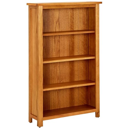 vidaXL Knjižna omara 4-nadstropna 70x22x110 cm trdna hrastovina Cene