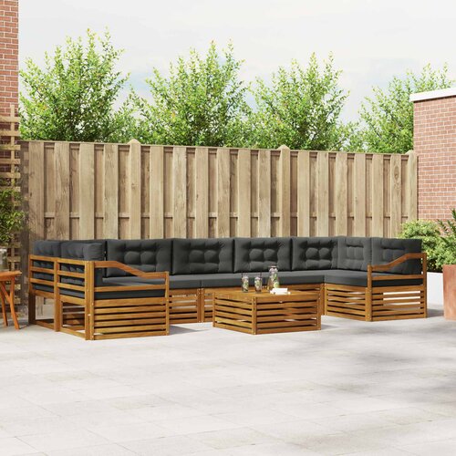  Set vanjskih sofa 8 kom. Prirodna i antracit Cene