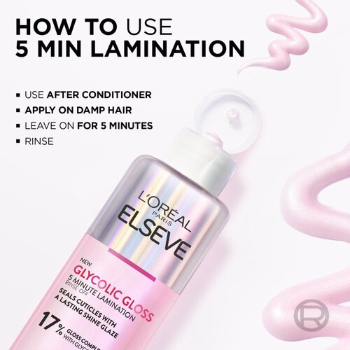 L&amp;acute;Or&amp;eacute;al Paris Elseve Glycolic Gloss maska za kosu za zaglađivanje i obnavljanje o&amp;scaron;tećene kose 200 ml Slike