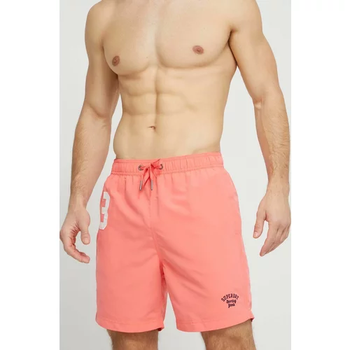 Superdry Kopalne kratke hlače roza barva