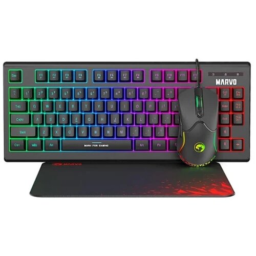 Marvo Tastatura + mi&scaron;+ podloga LOOT 30 CM310 Black Cene