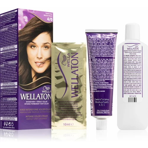 Wella Wellaton Permanent Colour Crème boja za kosu nijansa 4/0 Medium Brown