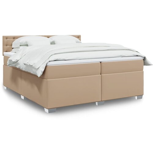  box spring s madracem cappuccino 200x200cm umjetna koža Cijene