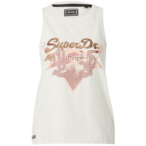 Superdry Top bakrena / rožnato zlata / ros&amp;eacute; / off-bela Slike