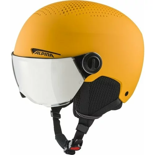 Alpina Zupo Visor Q-Lite Junior Ski helmet Burned/Yellow Matt M Smučarska čelada