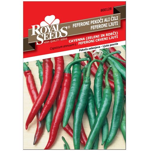 ROYAL SEEDS Sjeme povrća 128 FEFERONI LJUTI CAYENNA (ZELENI&CRVENI) Cijene