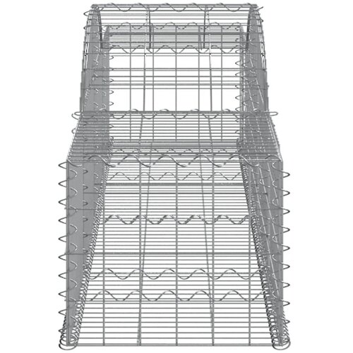  Lučne gabionske ko&amp;scaron;are 7 kom 300x50x40/60 cm pocinčano željezo Slike