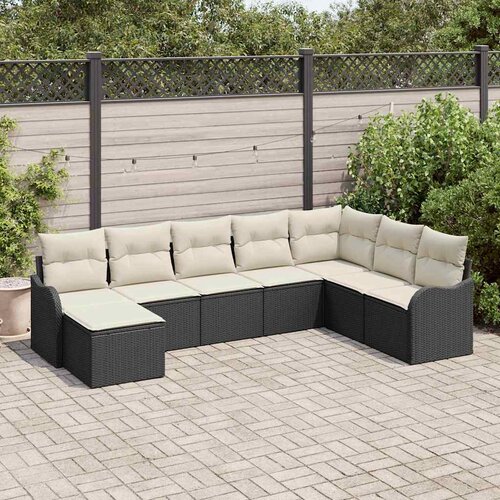  Sjedeća garnitura za vrt 8 kom. Svijetlo poliratan 287,5 x 177,5 x 69 cm Slike