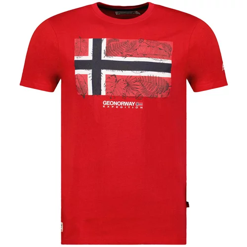 Geographical Norway Majice s kratkimi rokavi SW1239HGNO-CORAL Rdeča