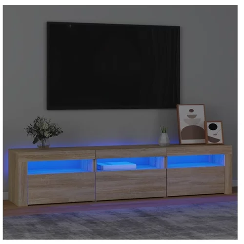  TV omarica z LED lučkami sonoma hrast 180x35x40 cm