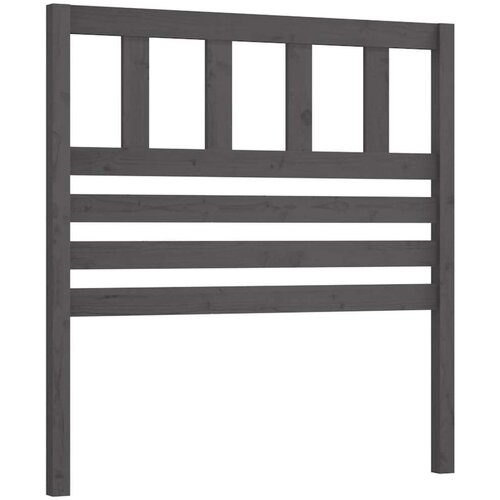  Uzglavlje za krevet sivo 96 x 4 x 100 cm od masivne borovine Slike