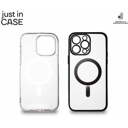 Just In Case 2u1 Extra case MAG MIX paket CRNI za iPhone 14 Pro Max Slike