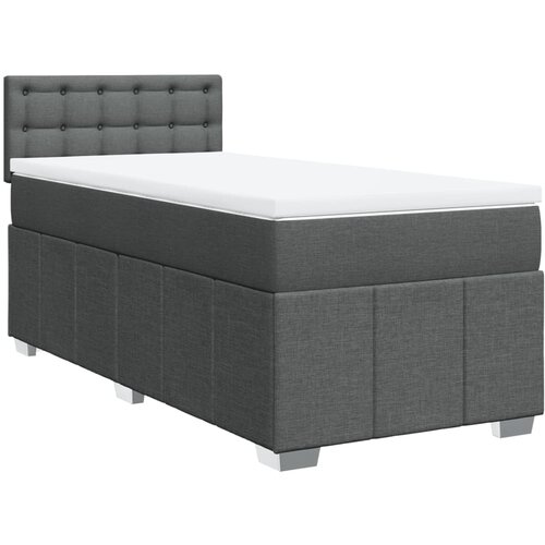 Maison Chic Box spring postelja - Vzmetna postelja z vzmetnico temno siva 80x200 cm blago SL17674, (21894299) Cene