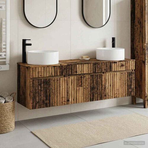  Set ormarića za kupaonicu 3 kom. Staro drvo 49 x 44,5 x 65,5 cm Cene