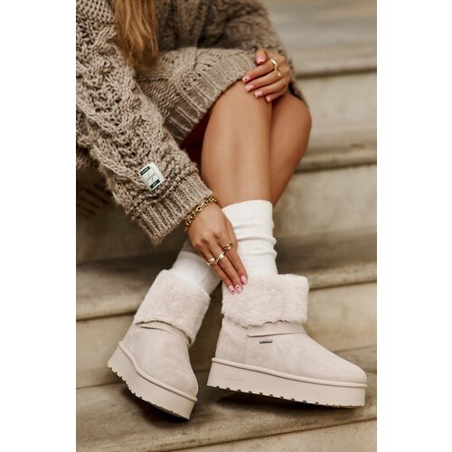 Big Star Snow boots on platform with fur Cene
