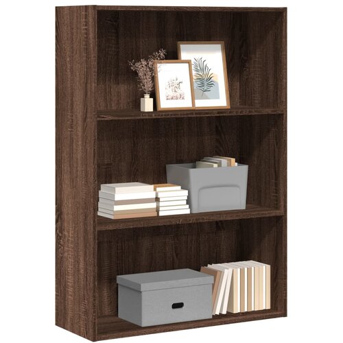 VidaXL Knjižna omara rjavi hrast 80x30x114 cm inženirski les Slike
