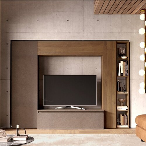 LC Mobili Sodobna stenska enota z knji�no omaro INFINITY 2.0 900009-BRMR Cene