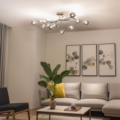  Brilagi - LED plafonski luster MISTEL 15xG9/3W/230V crni hrom/dimljeno Slike