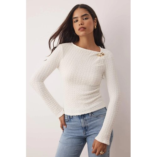 TRENDYOLMILLA ženska bluza Twoaw26Bz00134, Krem Cene