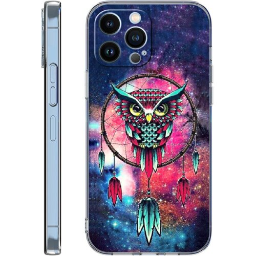 Onasi silikonski ovitek Sova za iPhone 14 6.1 - roza Slike
