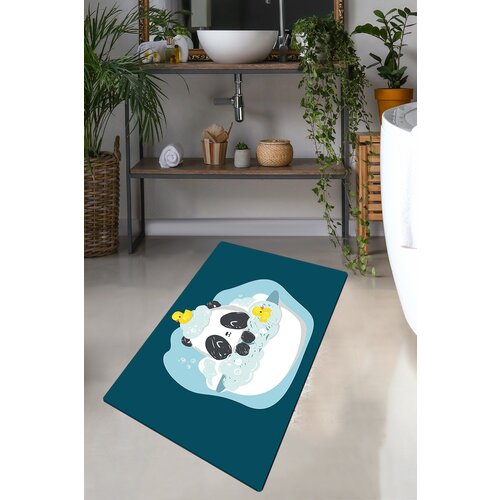 Panda in the water multicolor bathmat Slike