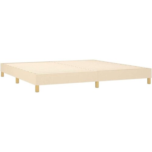  S oprugama i madracem krem 200 x 200 cm od tkanine Slike