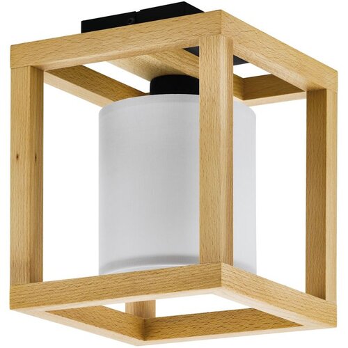Eglo Plafonjera GRANADOS E27 30x30 cm drvo/belo 390097 Cene