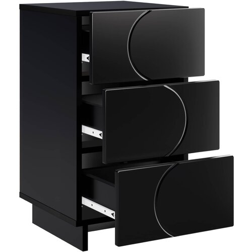  Noćni ormar Crna 33,5 x 34,5 x 60 cm Konstruirano drvo Slike