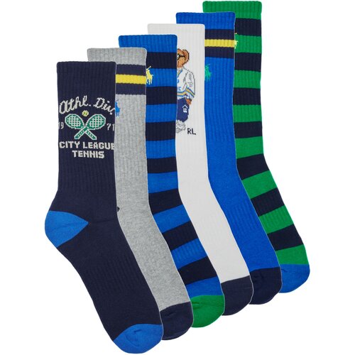 Polo Ralph Lauren Športne nogavice PL THLTC CL6 CREW SOCK 6 PACK Večbarvna Cene