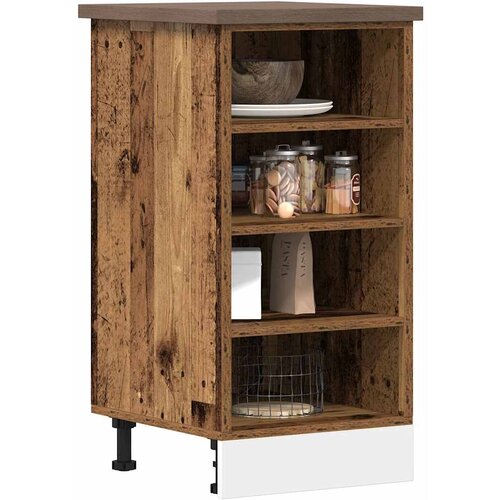 vidaXL Spodnja omarica Old Wood 40x44,5x81,5 cm Inženirski les Cene
