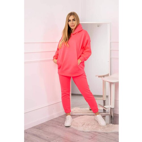 Kesi Insulated set with hoodie pink neon Slike
