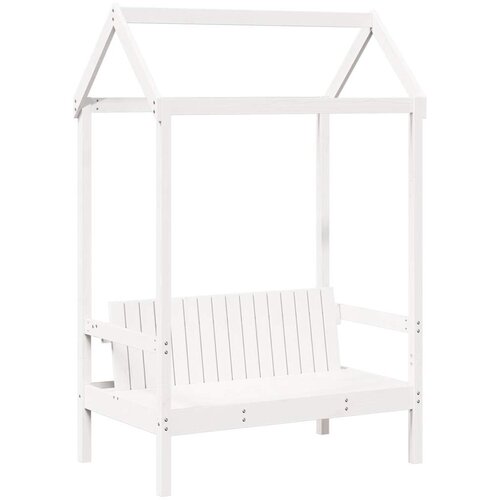 The Living Store Klupa s krovom bijela 117,5 x 70 x 176,5 cm od masivne borovine Cijene