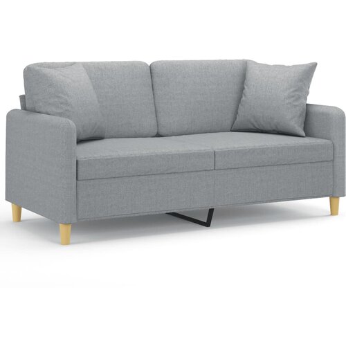 Maison Chic kavč - Sofa - Kanape dvosed z blazinami svetlo siv 140 cm blago, (21727949) Cene
