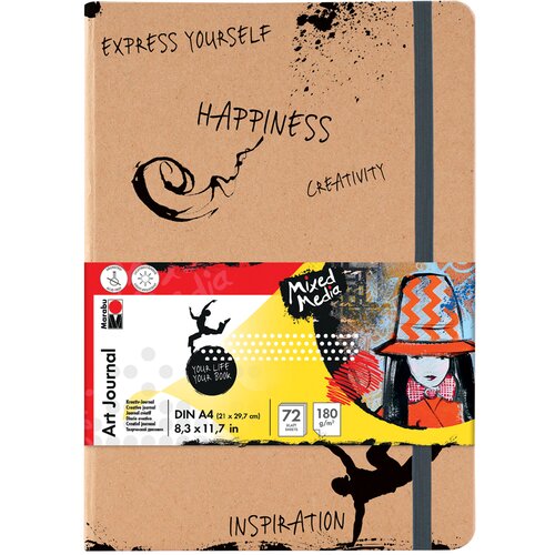 Marabu Beležnica Art Journal, DIN A4, 180 gsm, 72 listov, (21654802) Cene