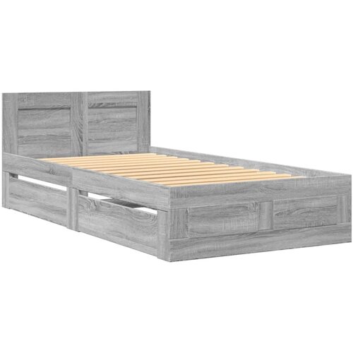 VidaXL Okvir za krevet s uzglavljem boja hrasta 90x200 cm drveni Slike