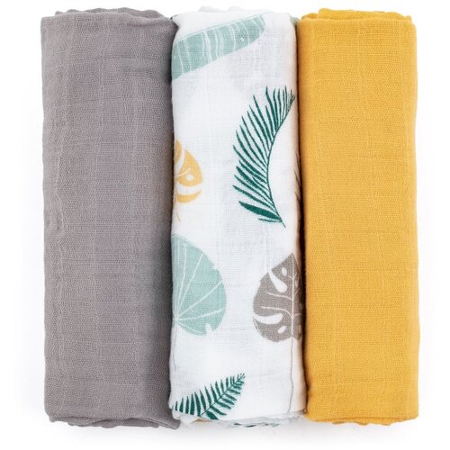 Petite&Mars Moussy platnene pelene Ochre Leaves 68 x 68 cm 3 kom Cijene