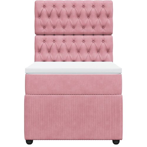 Box spring krevet s madracem ružičasti 90x190 cm bar&amp;scaron;unasti Slike