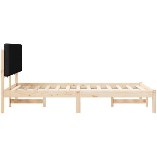 VidaXL krevetni okvir s tapiciranim uzglavljem crna 120 x 190 cm Slike
