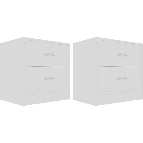 Maison Chic Dvo delni komplet Nočne omarice - Nočne mize bele 40x30x40 cm iverna plošča, (21688939) Cene